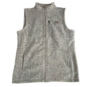 The Normal Brand Men's Heathered Gray Fleece Vest Zip Up Size L
